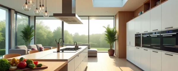 una cocina abierta