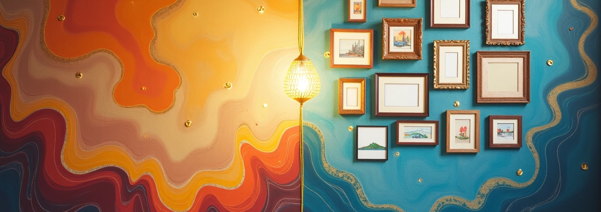 arte mural y los marcos de fotos