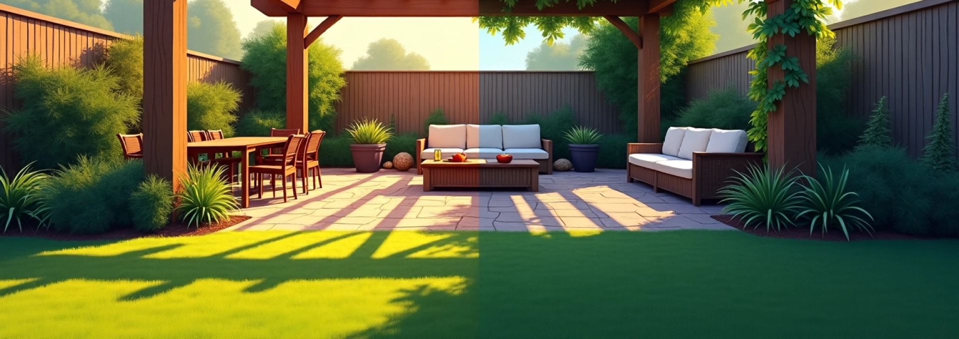 instalar una pérgola en tu jardín