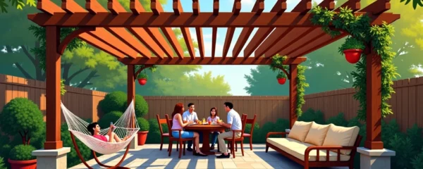 una pérgola en tu patio o jardín